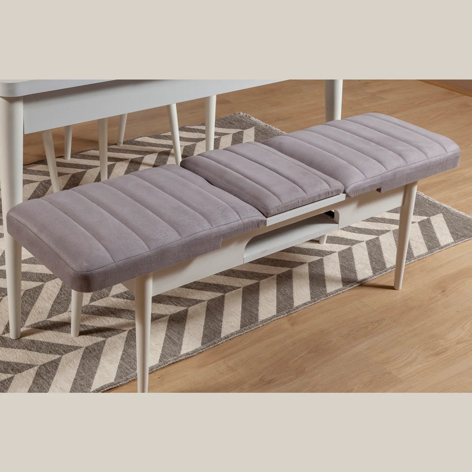 Sembol Bench Beyaz Soho Gri