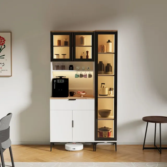 Dibek Kapaklı + 350 Ledli Dolap